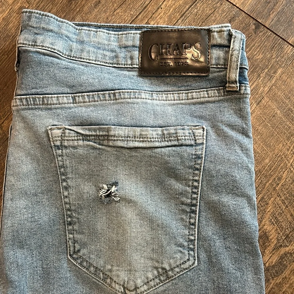 CHAPS Jeans Men Slim Straight Fit Jeans Size‎ 36 X 30 Light Wash